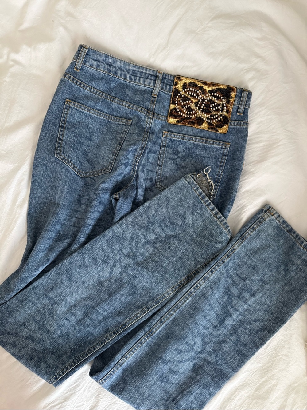 VINTAGE Escada Sport Sequin Leopard Print Jeans